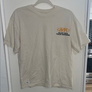 Zara Unisex NY Enjoy Days Track Wonders Cream T-Shirt | M